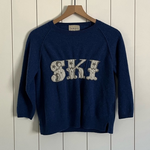 Jumper 1234 Blue Ski Sweater - Picture 1 of 3